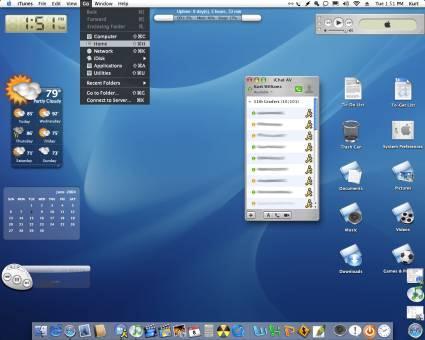 Tampilan antar muka sistem operasi Mac OS X 2.