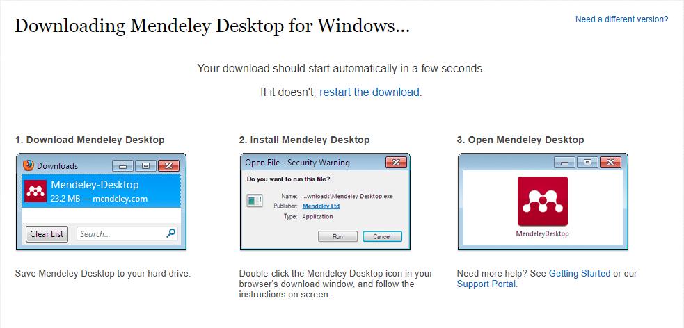 Instalasi mendeley desktop Download mendeley desktop, kemudian lakukan
