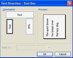 O. Text Direction Untuk membuat suatu kata/beberapa kata terketik vertikal terbalik, ikutilah langkahlangkah berikut: Gunakan text box untuk menulis