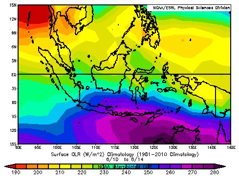 Suhu Permukaan Laut (Sea Surface Temperature) Anomali rata-rata SST selama tanggal 10 14 Juni 2017 (Pentad ke-33) menunjukkan di wilayah Nusa Tenggara Barat pada umumnya