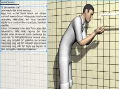 Pada tampilan animasi 08 adalah tahap menampilkan animasi mencuci kedua lubang telinga dengan animasi simulasi.