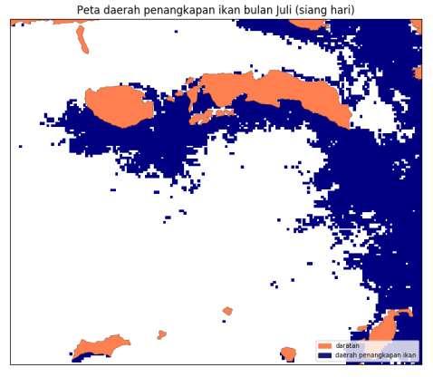 Peta prakiraan daerah penangkapan ikan per bulan dari Januari sampai Desember