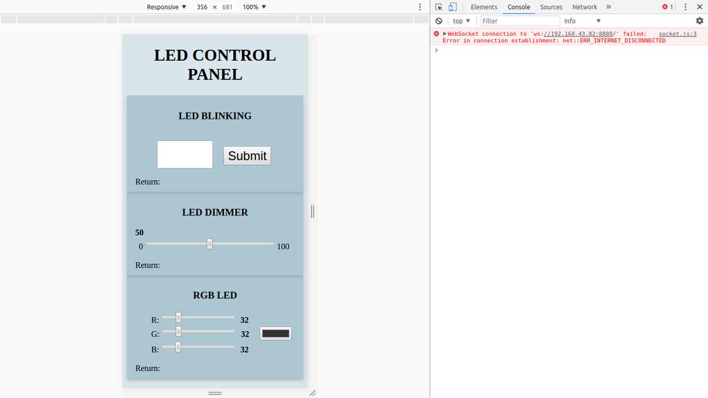 panel led yang diakses oleh client/user menggunakan web