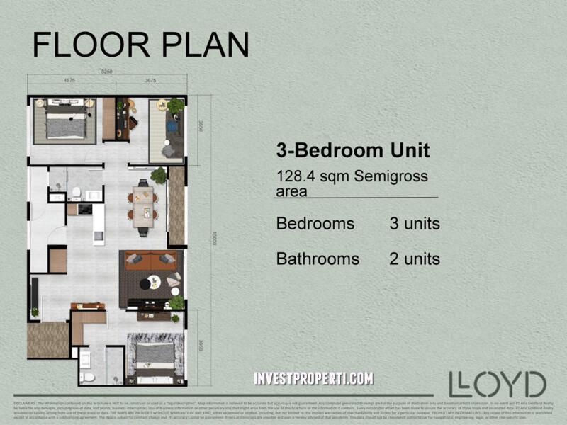 3 Bedroom LLOYD Alam Sutera Apartemen Lloyd Signature Alam Sutera Apartemen terbaru LLOYD