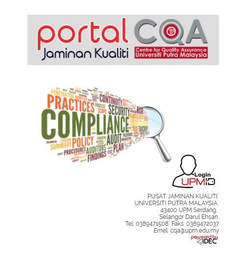 PENGENALAN Sistem ini diperlukan bagi kegunaan pengguna-pengguna sistem di Universiti Putra Malaysia (UPM) bagi melaksanakan Audit Dalaman dengan merekodkan maklumat secara atas talian melalui Portal