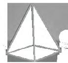 kubus - Model diagonal bidang balok (3 buah dengan ukuran berbeda) Model