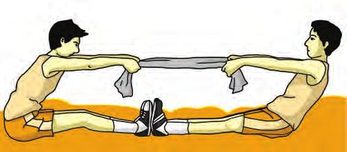 3. Meregang (stretch), rangkaian gerak mengulur otot dan meregang persendian.