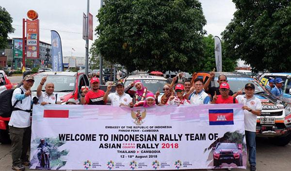 Asia Cross Country Rally Tim Indonesia Boyong Piala dari AXCR 2018 Kamboja: Mengawali etape keenam atau final leg pada Sabtu (18/8/2018) dari LBN Asian Hotel, Khampong Cham, Kamboja, para pereli