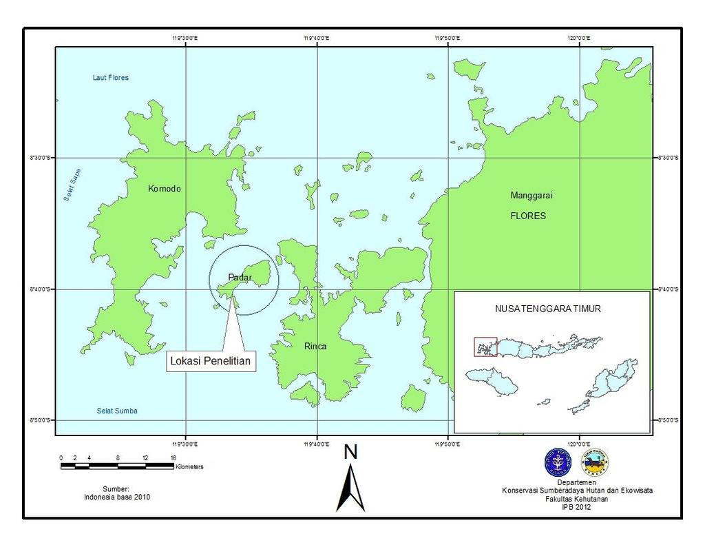 9 BAB III METODE PENELITIAN 3.1. Waktu dan Lokasi Penelitian Kegiatan pengambilan data dilaksanakan pada bulan Februari-Maret 2012 di Pulau Padar Taman Nasional Komodo.