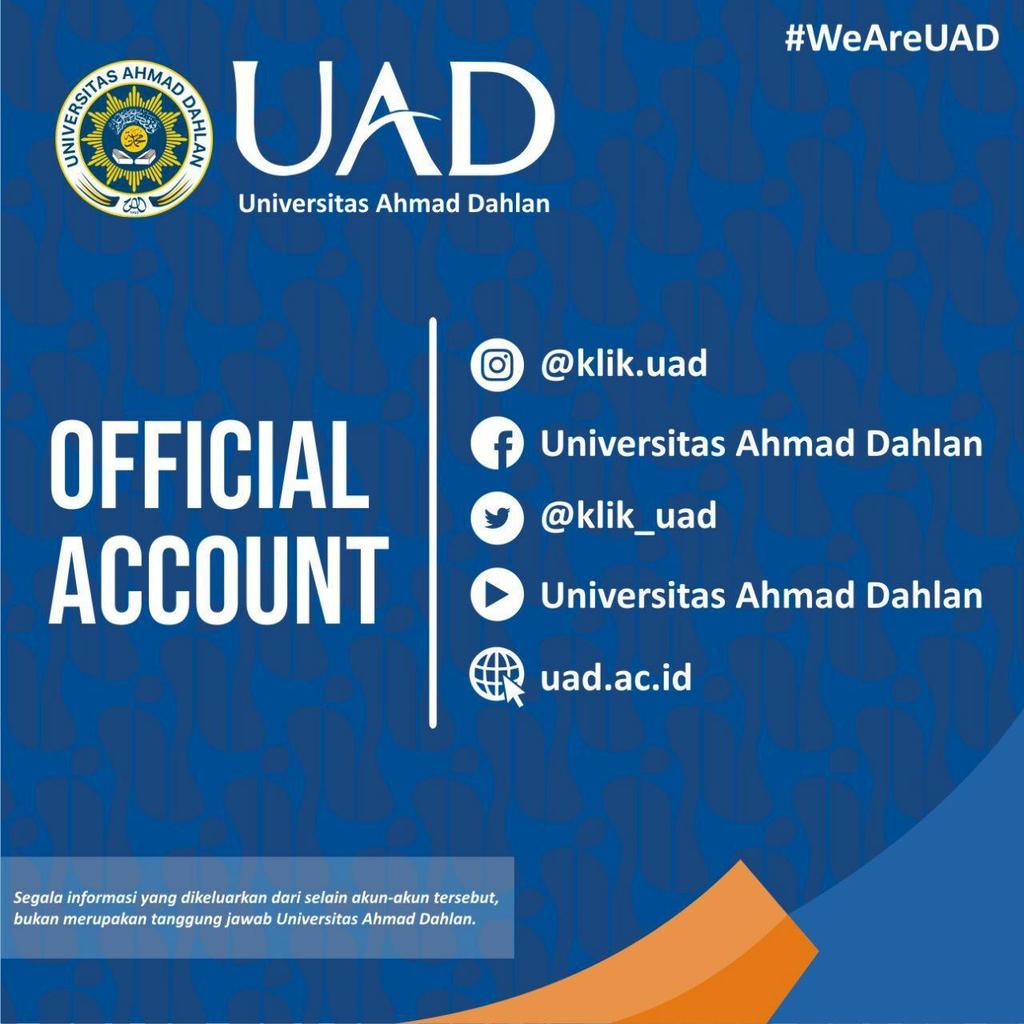 Kunjungi Official Account Universitas Ahmad Dahlan Instagram Facebook Twitter Youtube
