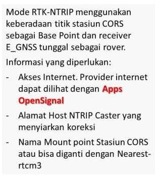 CORS milik BPN Untuk keperluan CORS diperlukan NTRIP Server Salah satu NTRIP