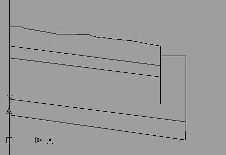28 Gambar 3.6 Permodelan lereng pada titik (0,0) Gambar 3.