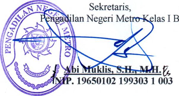 Ketua Pengadilan Tinggi Tanjungkarang d i- Bandar Lampung.