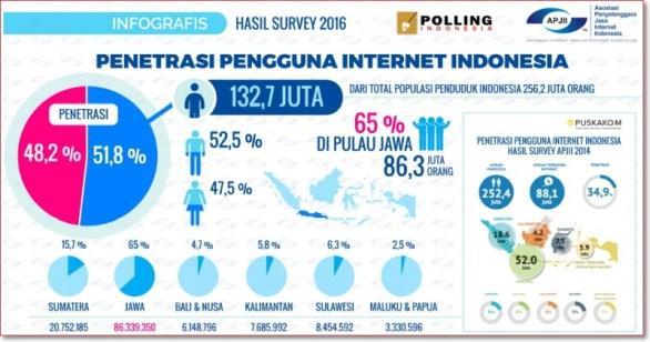 P e n d a h u l u a n 2 Gambar 1.1 Data Pengguna Internet Indonesia Tahun 2016 Sumber: http://isparmo.web.