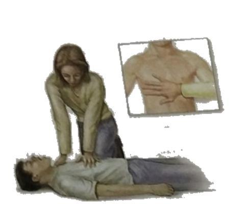 Posisi penolong berlutut disamping pasien atau berdiri di samping