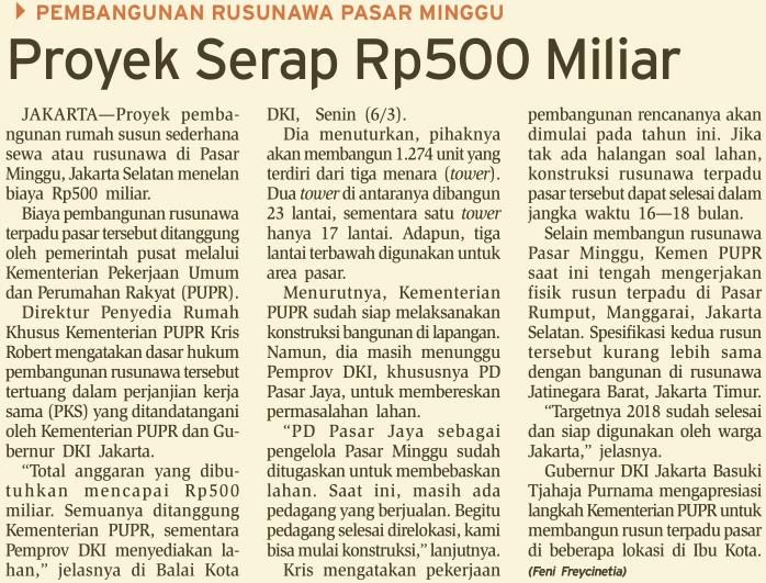 Judul Proyek Serap Rp 500 Miliar Tanggal Media Bisnis Indonesia (Halaman, 8) Proyek