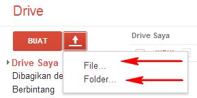 Berikut adalah tampilan awal dari Google Drive yang di dalamnya terdapat banyak menu yang akan dijelaskan. Gambar II - 134. Jendela Menu Tampilan Awal Google Drive a.