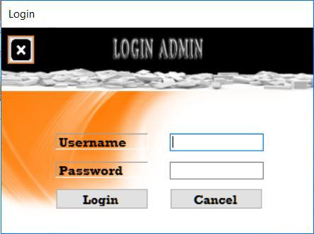 46 Password yang dimasukkan telah sesuai dengan data tabel Admin, maka data tersebut akan disimpan kedalam statussrip yang berada pada form Home sebagai penanda admin yang sedang menggunakan sistem.