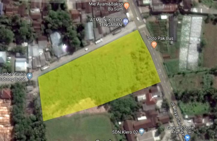 C. Tapak 3 Lokasi perancangan berada di Jalan Salatiga-Solo, Tengaran, Kabupaten Semarang, Provinsi Jawa Tengah. Landuse : Zona Pemukiman Perkiraan Luas lahan : ±14.