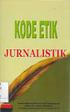 Organisasi Profesi Jurnalis dan Kode Etik Jurnalistik