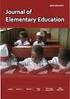 Journal of Elementary Education