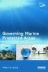 Marine Protected Areas Governance