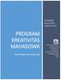 PROGRAM KREATIVITAS MAHASISWA