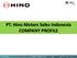 PT. Hino Motors Sales Indonesia COMPANY PROFILE