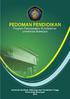 PEDOMAN PENDIDIKAN. Program Pascasarjana Multidisipliner Universitas Brawijaya Tahun Akademik 2016/2017