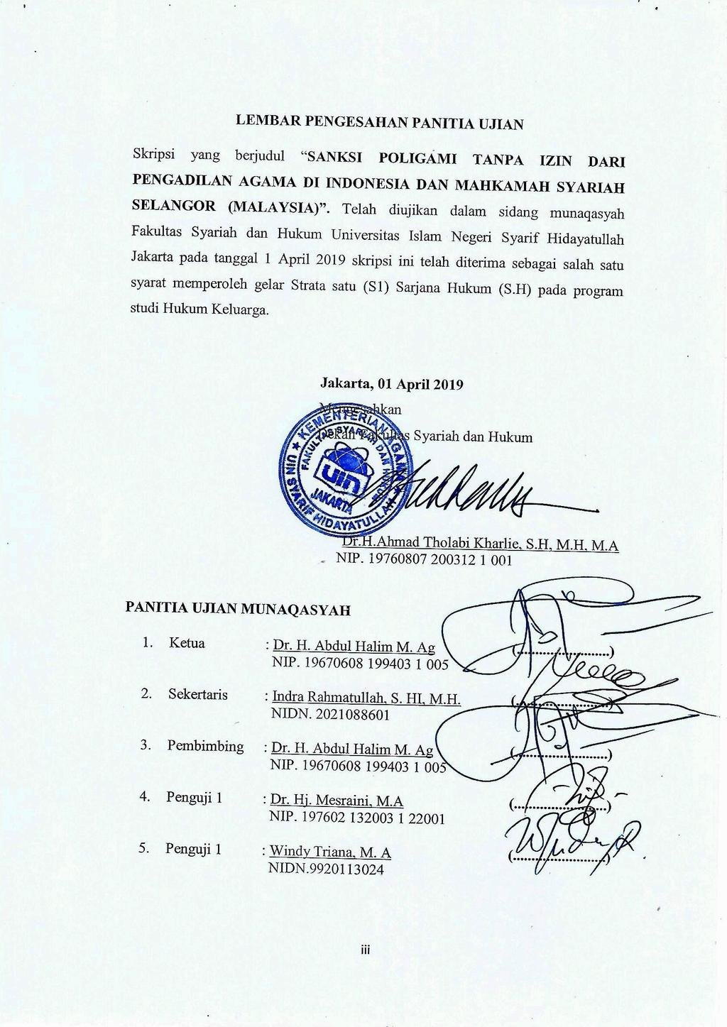 SANKSI POLIGAMI TANPA IZIN DARI PENGADILAN AGAMA DI INDONESIA DAN MAHKAMAH  SYARIAH SELANGOR (MALAYSIA) - PDF Free Download