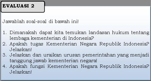 Indonesia kementerian fungsi jelaskan dari negara republik [Jawaban] Jelaskan