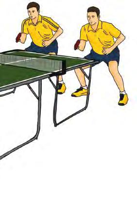 Garis pembatas meja tenis meja diberi warna