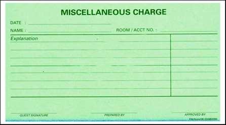 Format 3.39. Miscellaneous charge e.