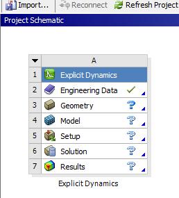 3. Lalu pada project schematic akan muncul project expiicit dynamics, seperti gambar 3.12 berikut: Gambar 3.12 project schematic 4.