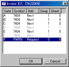 tombol Invoke dan mengklik sebuah elemen inverter pada skematik, keadaan dari piranti akan ditampilkan.