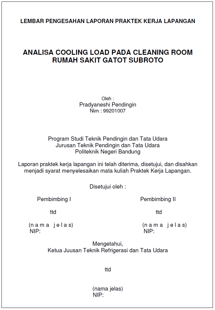 Panduan Tugas Akhir Dan Praktik Kerja Lapangan Politeknik Negeri Bandung Pdf Download Gratis