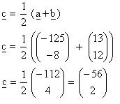 C adalah titik tengah ruas garis AB, A = (-125, -8) dan B