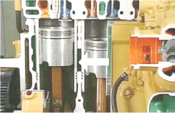 Water jacket pada blok silinder Cylinder liner membentuk dinding water jacket antara pendingin dan piston, Gambar 3.59. Gambar 3.60.
