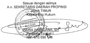 -15- Diundangkan di Surabaya Pada tanggal 6 Desember 2005 SEKRETARIS DAERAH PROPINSI JAWA TIMUR ttd.