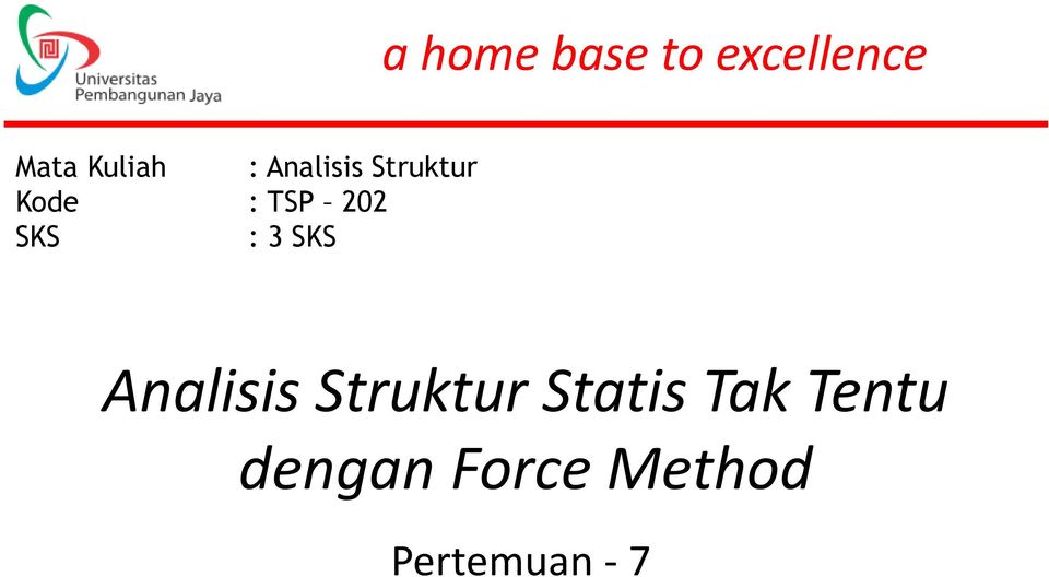 Analisis Struktur Statis Tak