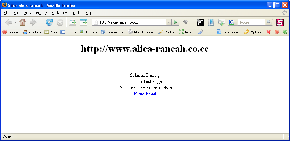 Test : http://alica-rancah.co.