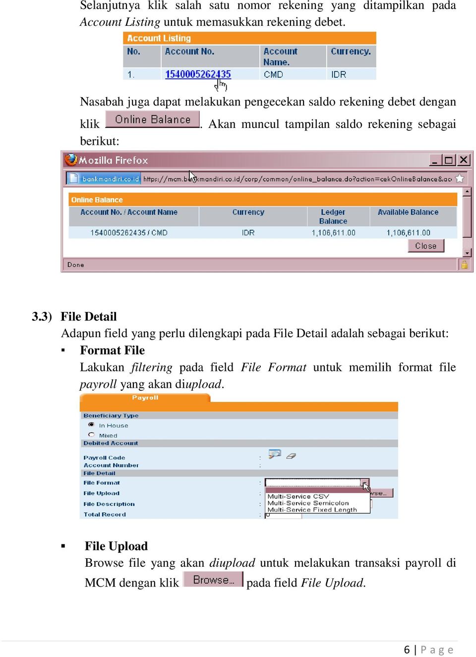 3) File Detail Adapun field yang perlu dilengkapi pada File Detail adalah sebagai berikut: Format File Lakukan filtering pada field File