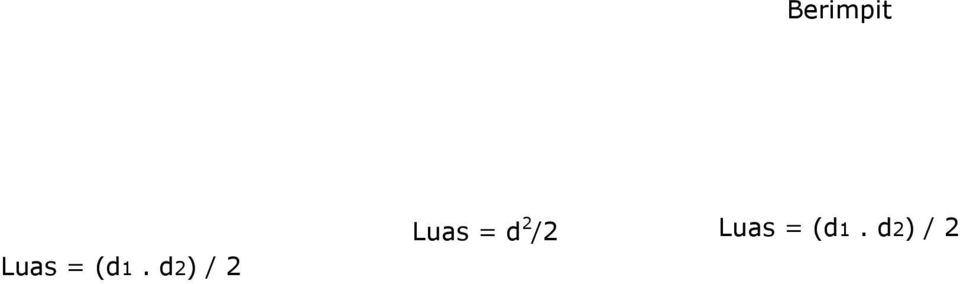 Luas = d 2 /2
