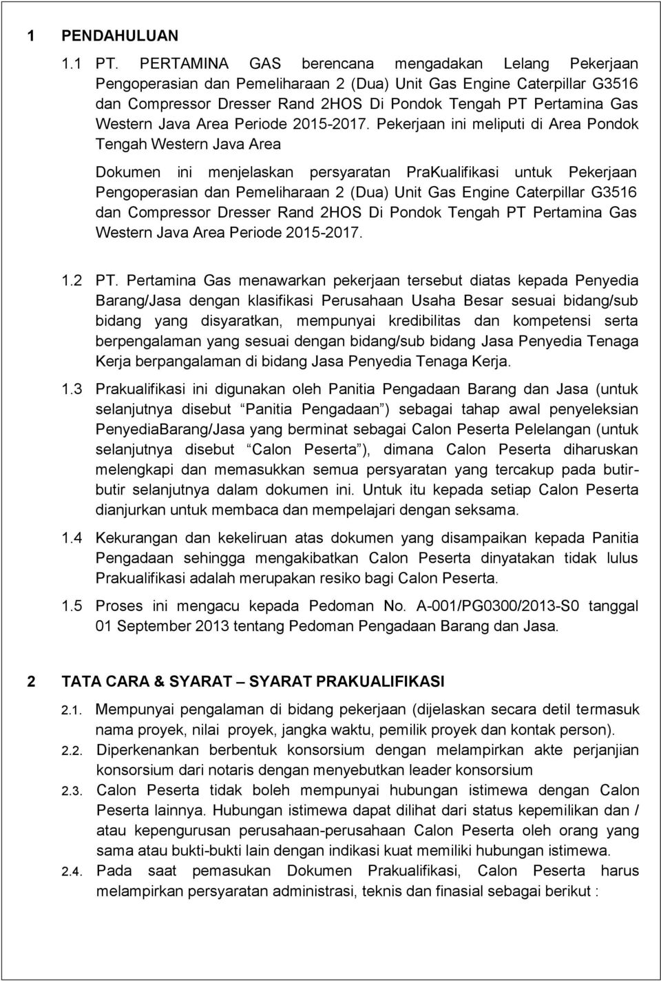 Java Area Periode 2015-2017.