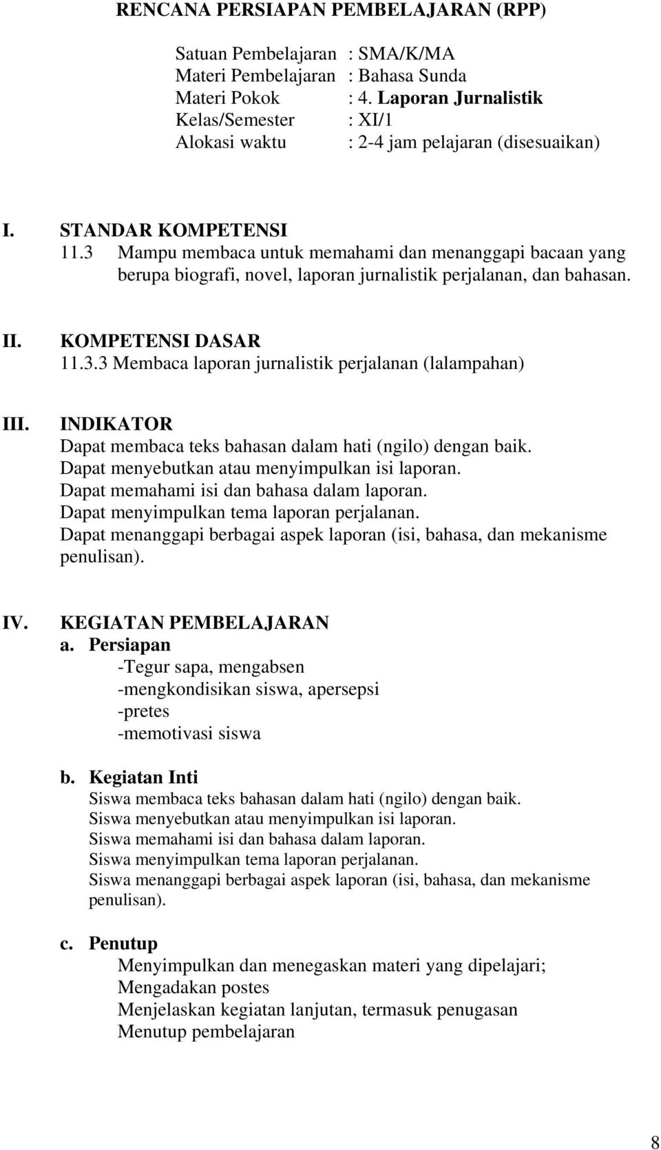 Contoh Laporan Kegiatan Bahasa Sunda Download Contoh Lengkap Gratis