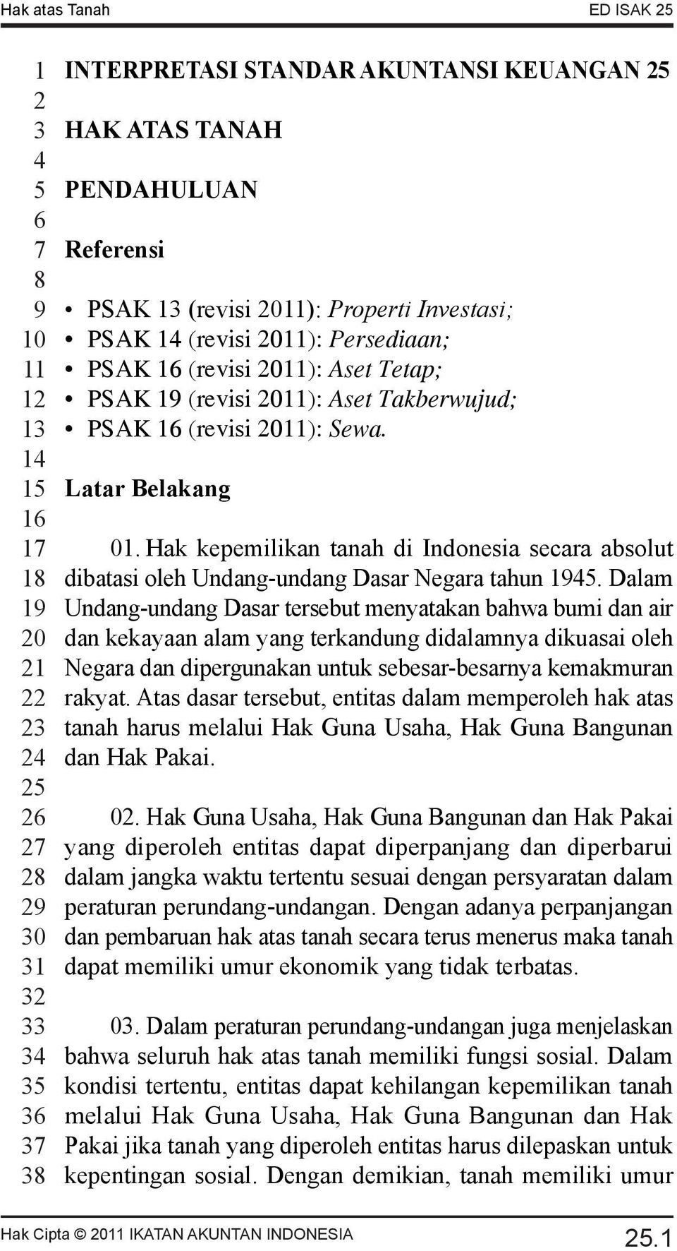 Hak kepemilikan tanah di Indonesia secara absolut dibatasi oleh Undang-undang Dasar Negara tahun 1945.