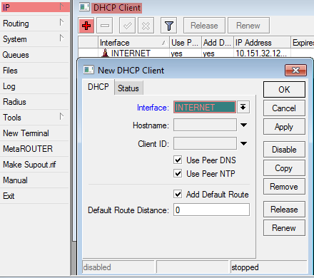 DHCP CLIENT F. Mikrotik sebagai Bandwidth Limiter Mikrotik juga dapat digunakan untuk bandwidth limiter (queue).