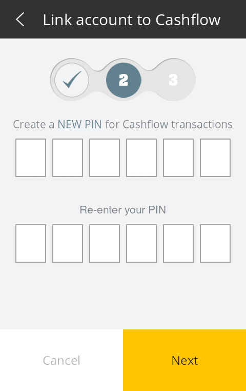 3. Nasabah membuat Cashflow PIN yang merupakan kombinasi 6 angka. Customer creates Cashflow PIN with the combination of 6 digits numbers. 4.