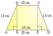 14. Luas trapesium pada gambar di atas adalah... A. 130 cm² B. 180 cm² Kunci : B C. 260 cm² D.