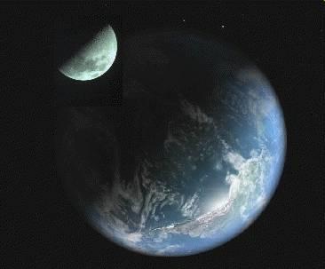 Satelit alaminya adalah bulan, mulai mengorbit sesaat setelah bumi terbentuk.